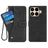 Xiaomi 15T Pro Elegant retro-pungetui med roterende kortholder - sort
