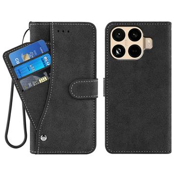 Xiaomi 15T Pro Elegant retro-pungetui med roterende kortholder - sort