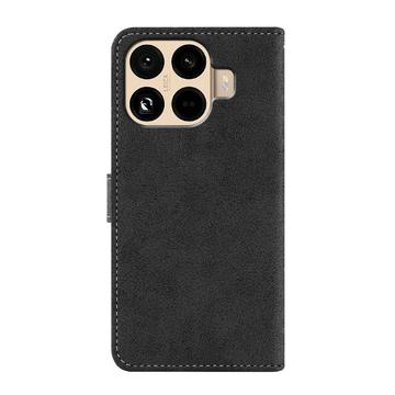 Xiaomi 15T Pro Elegant retro-pungetui med roterende kortholder - sort