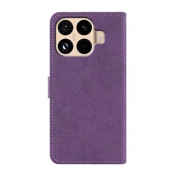 Xiaomi 15T Pro Elegant retro-pungetui med roterende kortholder - Lilla