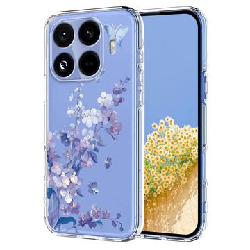 Xiaomi 15T Pro TPU-cover med blomstermønster - Lilla