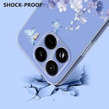 Xiaomi 15T Pro TPU-cover med blomstermønster - Lilla