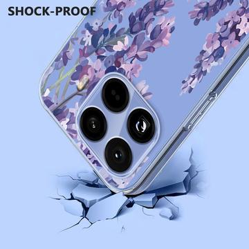 Xiaomi 15T Pro TPU-cover med blomstermønster - Blåregn