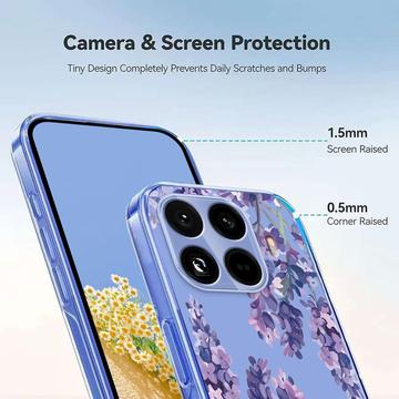 Xiaomi 15T Pro TPU-cover med blomstermønster - Blåregn