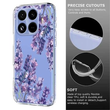 Xiaomi 15T Pro TPU-cover med blomstermønster - Blåregn