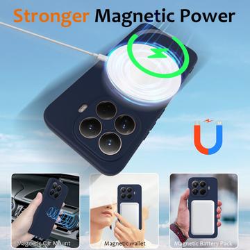 Xiaomi 15T Pro Liquid Silikone Cover - MagSafe Kompatibel - Mørkeblå