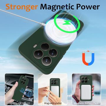 Xiaomi 15T Pro Liquid Silikone Cover - MagSafe Kompatibel - Mørkegrøn