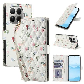 Xiaomi 15T Pro Rhombisk Blomsterpung - Roser