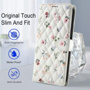 Xiaomi 15T Pro Rhombisk Blomsterpung - Roser
