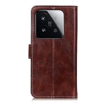 Xiaomi 15T Pung Etui med Stativ - Brun