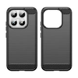 Xiaomi 17 Børstet TPU Cover - Karbonfiber - Sort