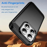 Xiaomi 17 Børstet TPU Cover - Karbonfiber - Sort