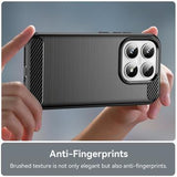 Xiaomi 17 Børstet TPU Cover - Karbonfiber - Sort