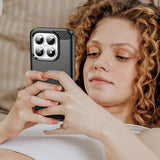 Xiaomi 17 Børstet TPU Cover - Karbonfiber - Sort