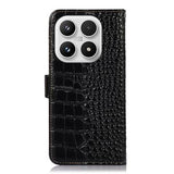 Xiaomi 17 Crocodile Series Læderpung med RFID - Sort