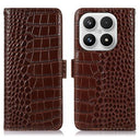 Xiaomi 17 Crocodile Series Læderpung med RFID - Brun