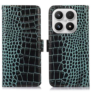 Xiaomi 17 Crocodile Series Læderpung med RFID - Grøn
