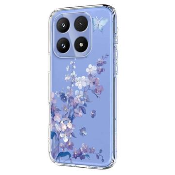 Xiaomi 17 TPU-cover med blomstermønster - Lilla