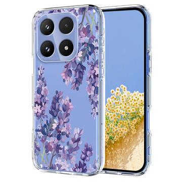 Xiaomi 17 TPU-cover med blomstermønster - Blåregn