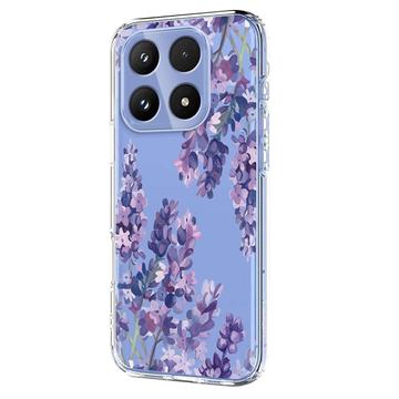 Xiaomi 17 TPU-cover med blomstermønster - Blåregn