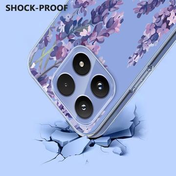 Xiaomi 17 TPU-cover med blomstermønster - Blåregn
