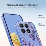 Xiaomi 17 TPU-cover med blomstermønster - Blåregn