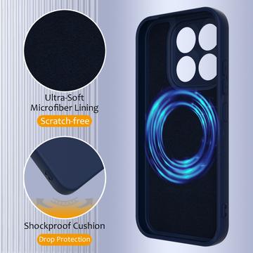 Xiaomi 17 Liquid Silikone Cover - MagSafe Kompatibel - Mørkeblå