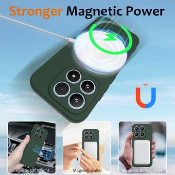 Xiaomi 17 Liquid Silikone Cover - MagSafe Kompatibel - Mørkegrøn