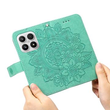 Xiaomi 17 Mandala Series Etui med Pung - Grøn