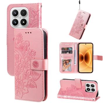 Xiaomi 17 Mandala Series Etui med Pung - Pink