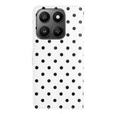 Xiaomi 17 Pung Etui med Prikket Mønster - Hvid