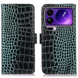 Xiaomi 17 Pro Crocodile Series Læderpung med RFID - Grøn