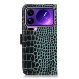 Xiaomi 17 Pro Crocodile Series Læderpung med RFID - Grøn