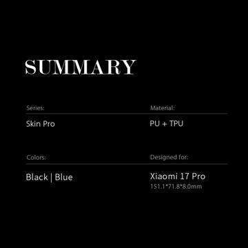 Xiaomi 17 Pro Dux Ducis Skin Pro Flip Cover - Blå