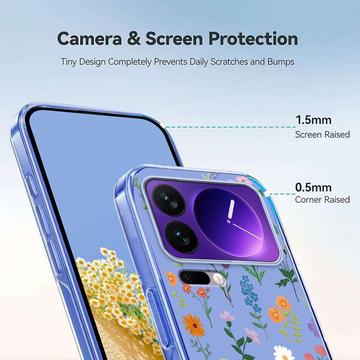Xiaomi 17 Pro TPU-cover med blomstermønster - tusindfryd