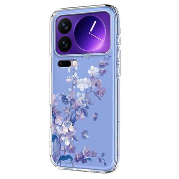 Xiaomi 17 Pro TPU-cover med blomstermønster - Lilla