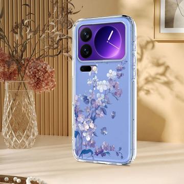 Xiaomi 17 Pro TPU-cover med blomstermønster - Lilla