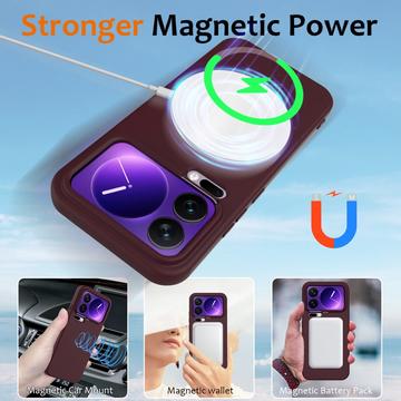 Xiaomi 17 Pro Liquid Silikone Cover - MagSafe Kompatibel - Vinrød