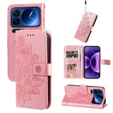 Xiaomi 17 Pro Mandala Series Etui med Pung - Pink