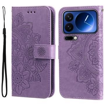 Xiaomi 17 Pro Mandala Series Etui med Pung - Lilla