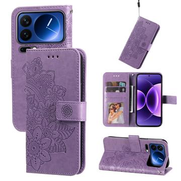 Xiaomi 17 Pro Mandala Series Etui med Pung - Lilla
