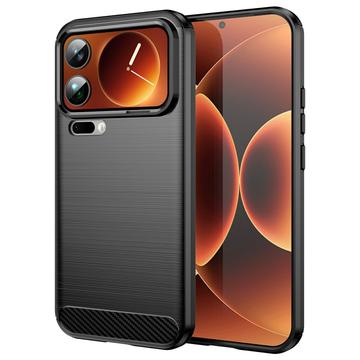 Xiaomi 17 Pro Max Børstet TPU Cover - Sort