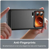 Xiaomi 17 Pro Max Børstet TPU Cover - Sort
