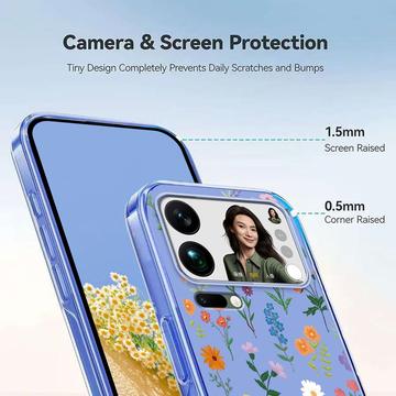 Xiaomi 17 Pro Max TPU-cover med blomstermønster - tusindfryd