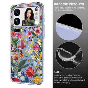 Xiaomi 17 Pro Max TPU-cover med blomstermønster - Liljer