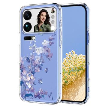 Xiaomi 17 Pro Max TPU-cover med blomstermønster - Lilla