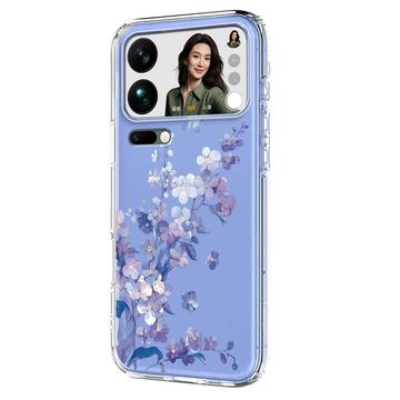 Xiaomi 17 Pro Max TPU-cover med blomstermønster - Lilla