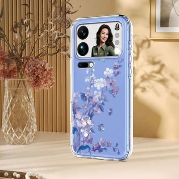 Xiaomi 17 Pro Max TPU-cover med blomstermønster - Lilla