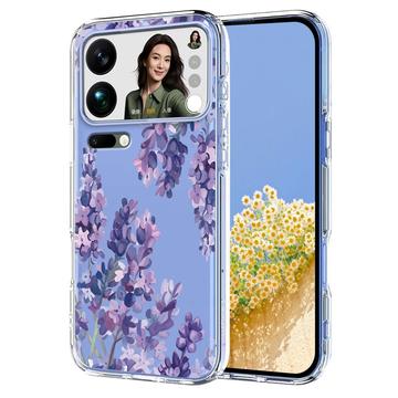 Xiaomi 17 Pro Max TPU-cover med blomstermønster - Blåregn