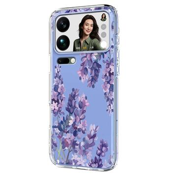Xiaomi 17 Pro Max TPU-cover med blomstermønster - Blåregn